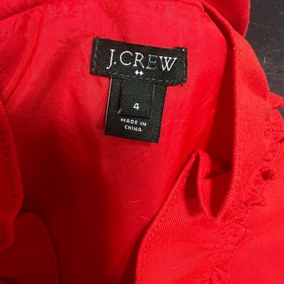 J. Crew Red Ruffle Mini Dress - Picture 9 of 12